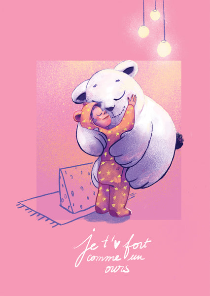 Illustration 2500 Voix - [Je t'aime fort comme un ours] - A5