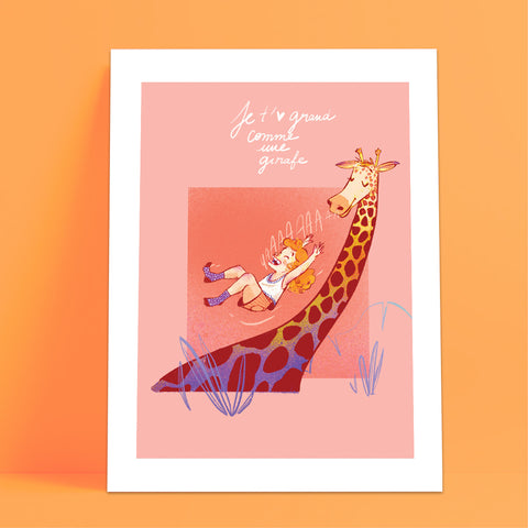 Illustration 2500 Voix - [Je t'aime grand comme une girafe] - A5